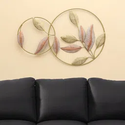 vedas Mystic Indiana Gold-Toned & Brown Nova Leaf Wall Decor-image-98