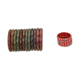 SOMIL Set Of 16 Stone-Studded Bangle-picture-18