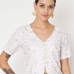 studio rasa Women Floral Printed V-Neck Tops-image-15