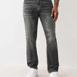 True Religion Men Cotton Slim Fit Mid-Rise Clean Look No Fade Jeans-image-77