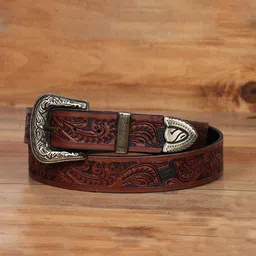 Celtic Unisex Textured Leather Belt-picture-29