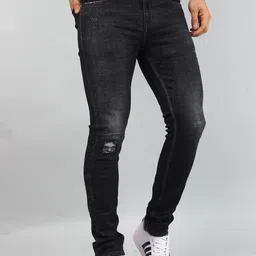 TIM PARIS Ferdinand Men Original Tapered Fit Mid-Rise Low Distress Stretchable Jeans image 2