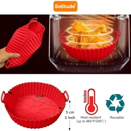 geutierl Silicone Storage Bowl Non-Stick Silicone Baking Pan for Cake & Pizza image 3