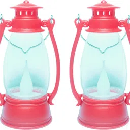 aultis Diwali light Battery Lantern Light Eco-Friendly Decorative led Home Decor Lamp Red Plastic Hanging Lantern image 1