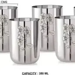 smde (Pack of 6) Stainless steel laser Glass Set Water/Juice Glass-picture-25