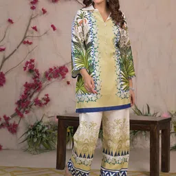 AUTUMN LANE Vastramaya Safari Printed Pure Cotton Tunic With Palazzo Co-Ords Set image 4