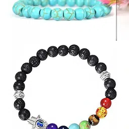 printcorners Set Of 2 Artificial Beaded Elasticated Bracelet-image-34