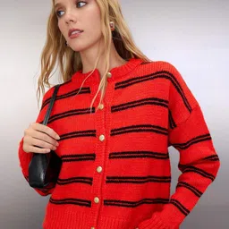 Trendyol Women Striped Cardigan-image-17