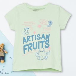 max Girls Typography Printed Raw Edge T-shirt-image-102