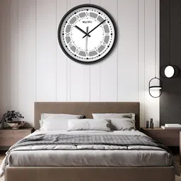 OLIVE TREE Black & White Printed Contemporary Wall Clock image 1
