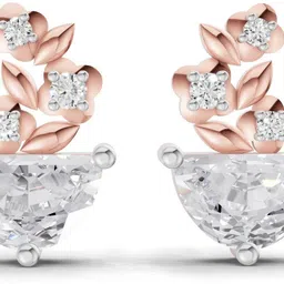 Sparkles Certified Lab Grown Diamond Rose Gold 14kt Stud Earring-picture-12