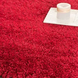 CARPETIFY Red Shaggy Anti-Skid Carpet image 4