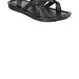 Trump Men Black PU Thong Flip-Flops image 2