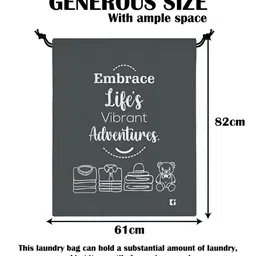 Aura Brown & Grey 2 Pieces Printed Foldable Laundry Bags image 3