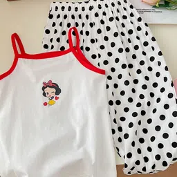 YK Girls Printed Top With Skirt-image-79