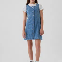 GAP Girls Pure Cotton Panel A-Line Dress-image-89