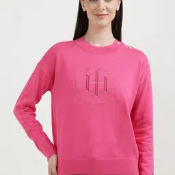 Tommy Hilfiger Women Embroidered Graphic Printed Round Neck Sweatshirt-picture-40