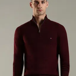 Tommy Hilfiger Mock Collar Woollen Pullover Sweater-picture-41