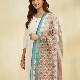 Fabindia Ethnic Motifs Printed Dupatta image 3