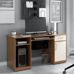 a globia creations Guide Computer Table in Exotic Teak Finish image 1