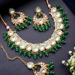 Anouk Gold-Plated Stones-Studded & Beded Jewellery Set-picture-27