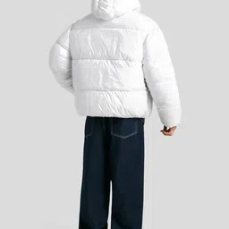 Bershka Hooded Puffer Jacket image 4