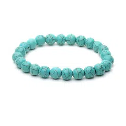 Divine souvenirs Unisex Turquoise Beaded Elasticated Bracelet-picture-22