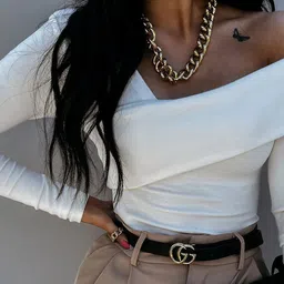 bebe Solid Off-Shoulder Top image 2