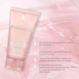 CHIWA Collagen Night Wrapping Mask - 90 ml With Brush image 3