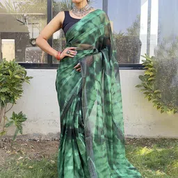 KAYOMMI Tie and Dye Pure Georgette Ready to Wear Saree image 4