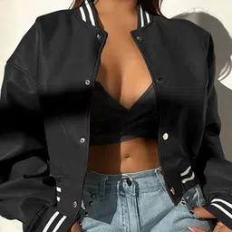 StyleCast x Revolte Women Leather Lightweight Crop Leather Jacket-picture-18