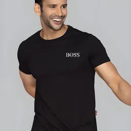 szn BOSS Brand Logo Round Neck Short Sleeves Regular Fit Casual T-Shirt-picture-47