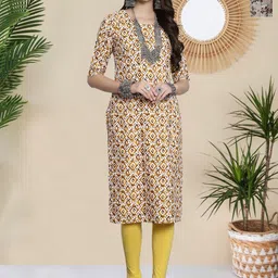 HERE&NOW Pack Of 2 Women Ethnic Motifs Printed Round Neck Straight Kurta-picture-11