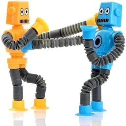 littlelovik New Bendable Telescopic Robot, Shape Changing Suction Cup Toy(Pack of 2),-picture-24