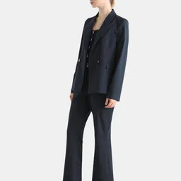 RAREISM Dublo Notched Lapel Collar Long Sleeves Double-Breasted Formal Blazer image 4