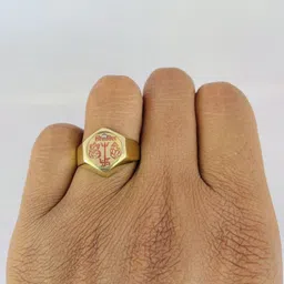 R G MART Unisex Gold-Plated Finger Ring image 2