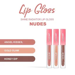 LOVE EARTH Set Of 3 Liquid Lip Gloss Enriched- 2 ml Each- Nudes image 3