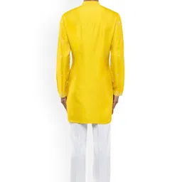 SDS By Kushal Shah Men Geometric Embroidered Kurta with Trousers image 3