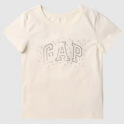 GAP Girls Brand Logo Printed Round Neck Relaxed Fit T-shirt-picture-22