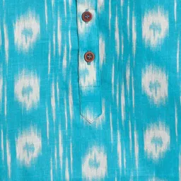 Sangria Boys Printed Mandarin Collar Straight Kurta & Pyjamas Set image 3