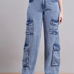 PUELLA Women Relaxed Fit High-Rise Light Fade Stretchable Jeans-picture-10