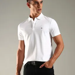 Tommy Hilfiger Men Solid Polo Collar T-shirt image 5