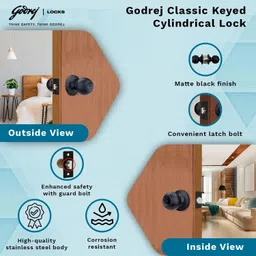 godrej locks Steel Matte Handlesets image 3