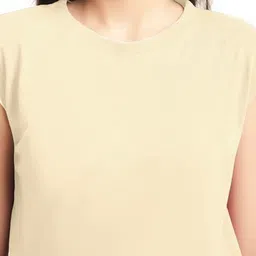 NOTWILD Women Pack Of 2 Solid Round Neck Cotton T-shirts image 3