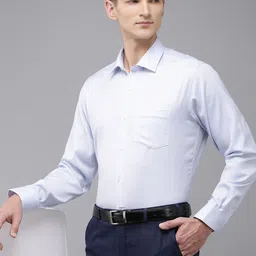 Van Heusen Pure Cotton Custom Fit Opaque Checked Formal Shirt-image-65