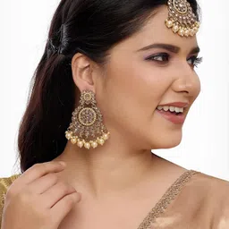 R A Enterprises Gold-Toned Alloy Gold-Plated Jewellery Set-picture-26