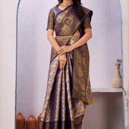 Tankori Woven Design Zari Dharmavaram Saree image 5