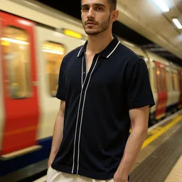 COVE AND LANE Men Classic Fit Solid Spread Collar Pure Cotton Casual Shirt-picture-23