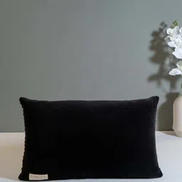 KASA BY HOLZER Black & Gold Striped Rectangle Cushion Cover image 4