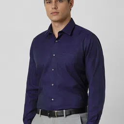 Van Heusen Me Regular Fit Textured Pure Cotton Formal Shirt image 3